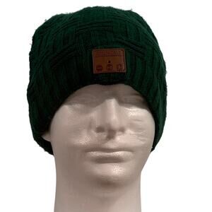 Goldworld Bluetooth Music Beanie Green Knit Wireless Headphone Hat Adults Unisex